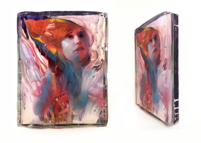 Lauren, a multilayered resin portrait by Marc Scheff